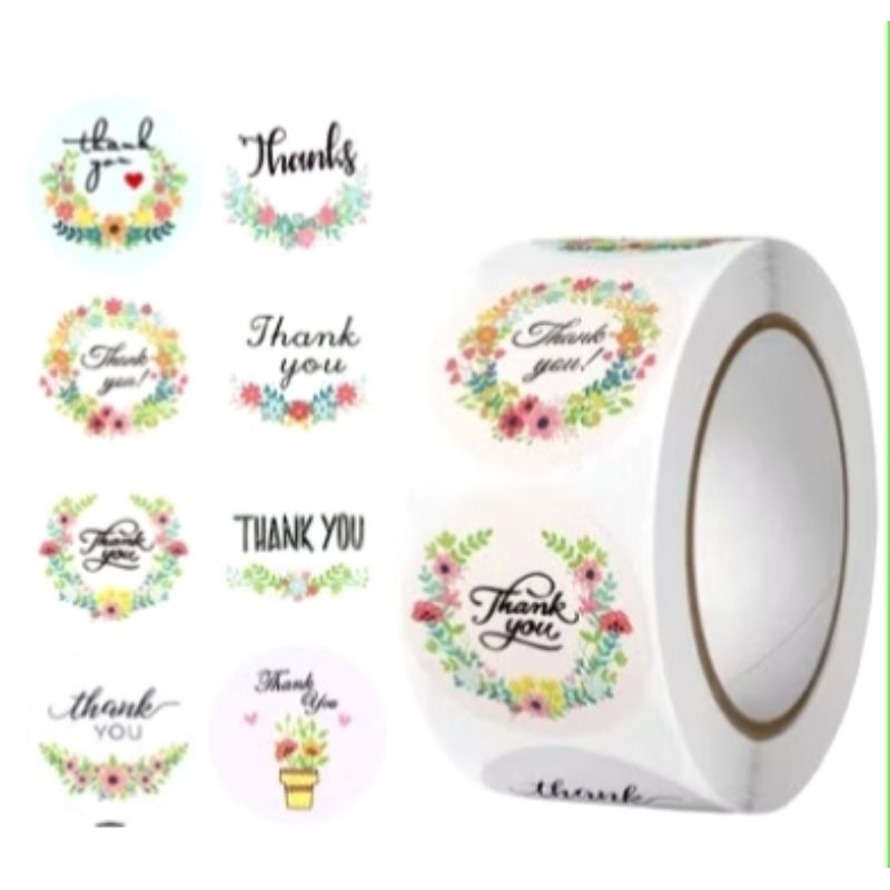 

Stiker Thank You 1 Roll/ 500 Pcs Stiker Thank you