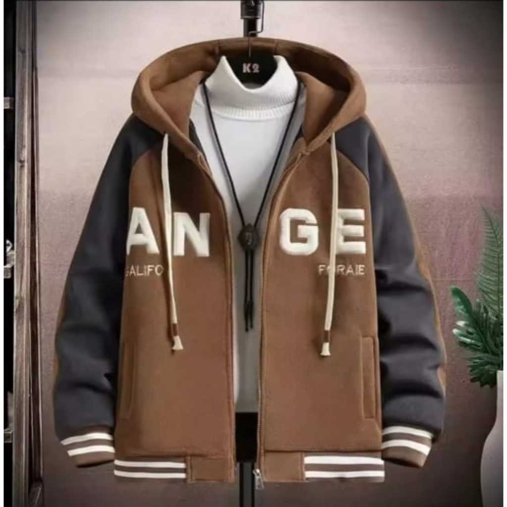ANGE JAKET BASEBALL HOODIE ZIPPER