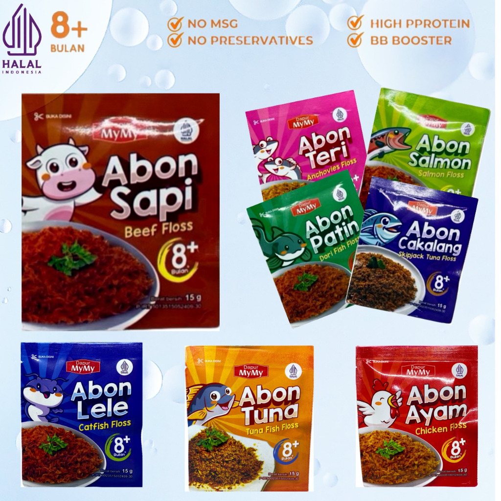 

NF- Abon MPASI BB Booster Bayi NON MSG Anti GTM Abon Bayi Anak 6+ 8+ Ayam Sapi Tuna Lele Teri Babyteri