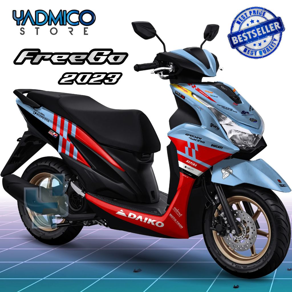 Decal Freego 2023 Full Body - Stiker Motor Yamaha Freego New 2023 Full Body - Dekal Freego New 2023 