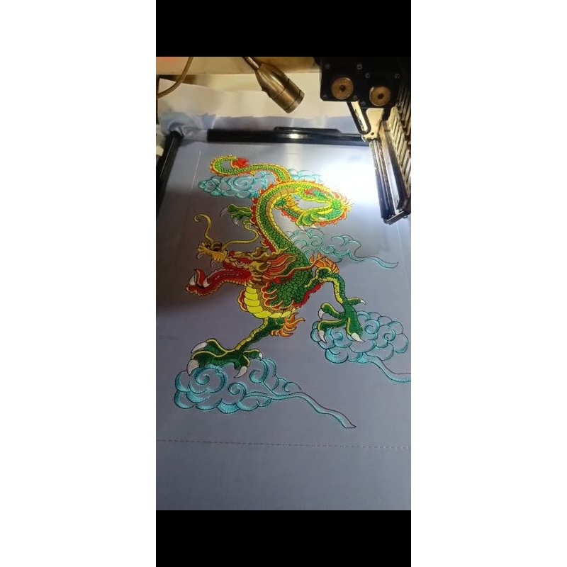 bordir gambar naga ukuran jumbo