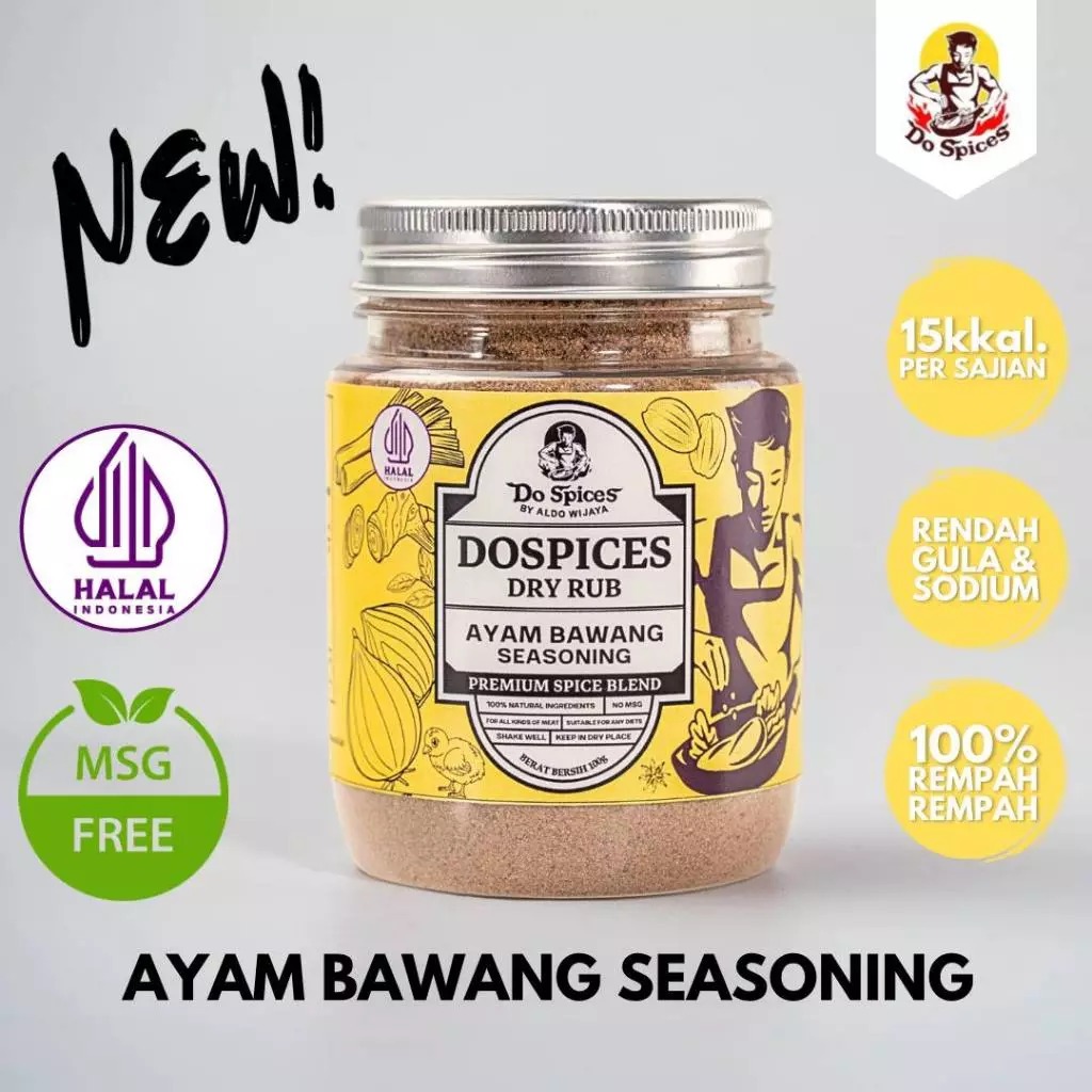 ORIGINAL Dospices Healthy Dry Rub Bumbu marinasi rendah kalori [Ayam BAwang - Curry Masala]