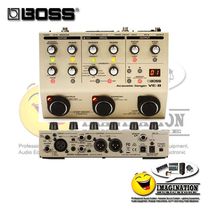Boss VE-8 Acoustic Singer Effects Processor Pedal