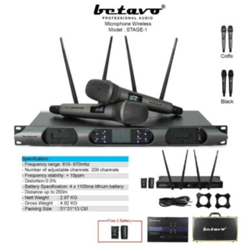 mic wireless original betavo stage 1 microphone wireless mic karaoke original