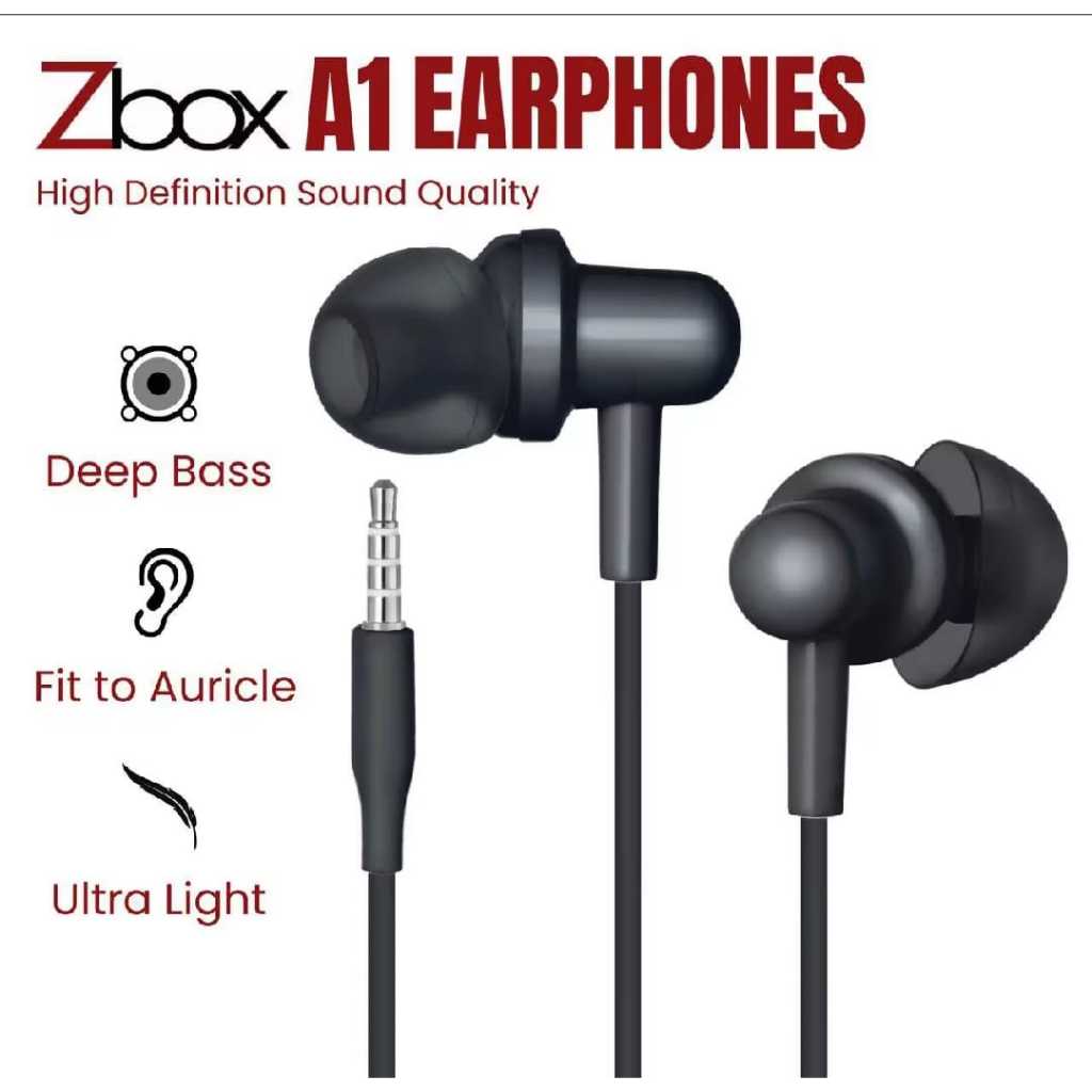 Headset Zbox A1 Super Bass mic Audio Hf Packing Plastik