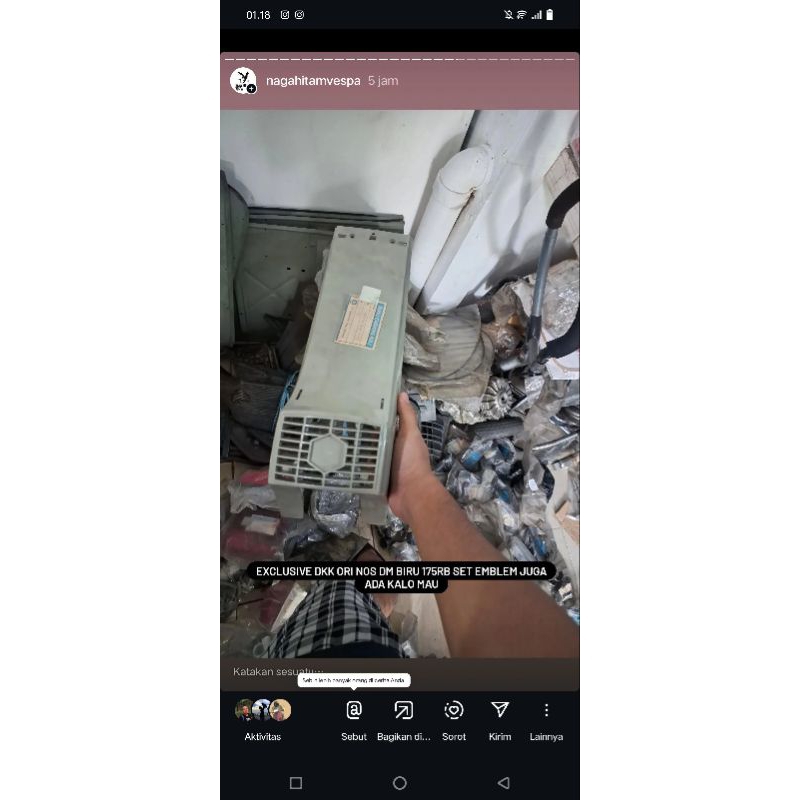 hidung Vespa PX Exclusive Danmotor original baru