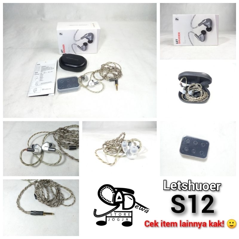 LESTHUOER S12 letshuor s 12 si2 IEM EARPHONE PLANAR DRIVER bkn pro 2024 bekas preloved 2nd second se