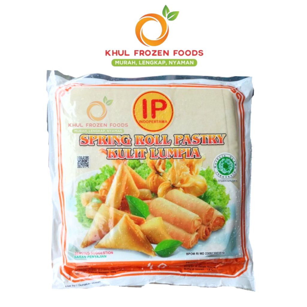 IP Kulit Lumpia Besar 550GR / IP / Kulit lumpia isi 40 / Kulit lumpia frozen / Kulit spring roll / K