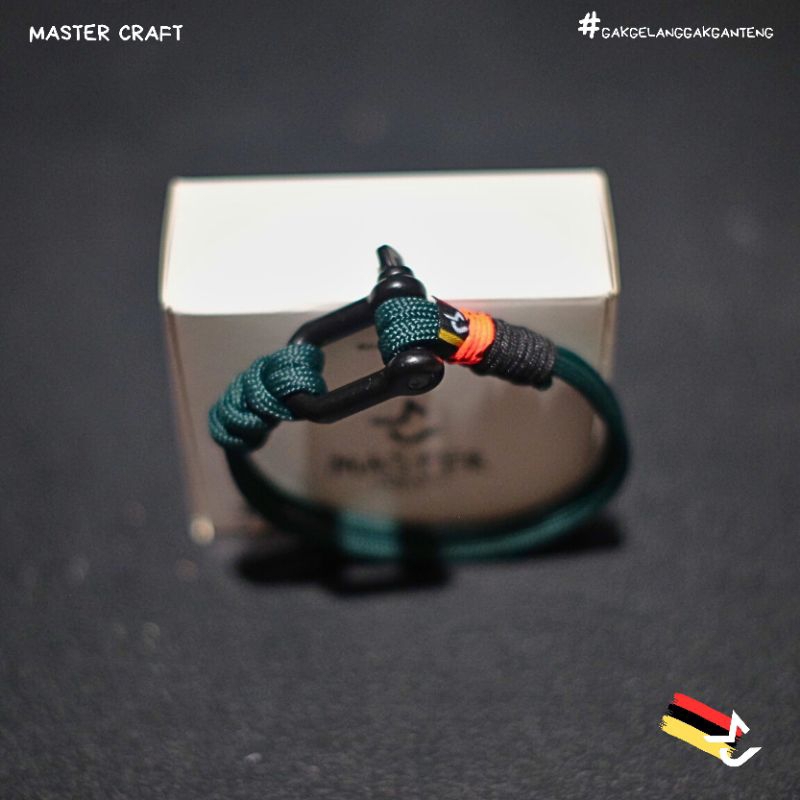 GREEN SHACKLE BRACELET : GELANG SHACKLE MASTER CRAFT WARNA HIJAU BOTOL