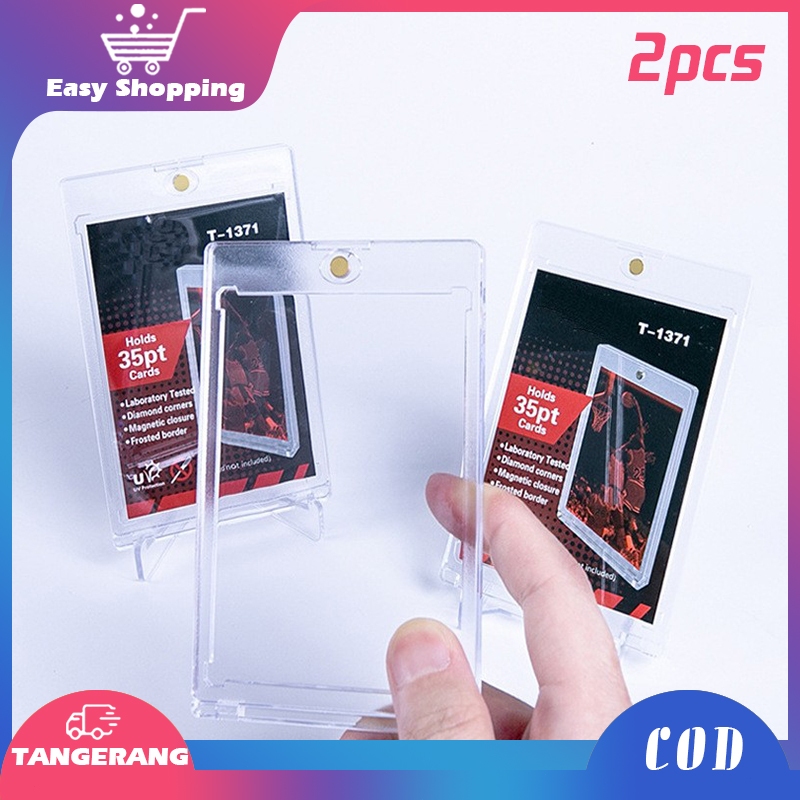 2pcs 35PT Magnet Card Holder Case Card Slab Akrilik Tcg Sport Kpop Photocard Pokemon Mtg