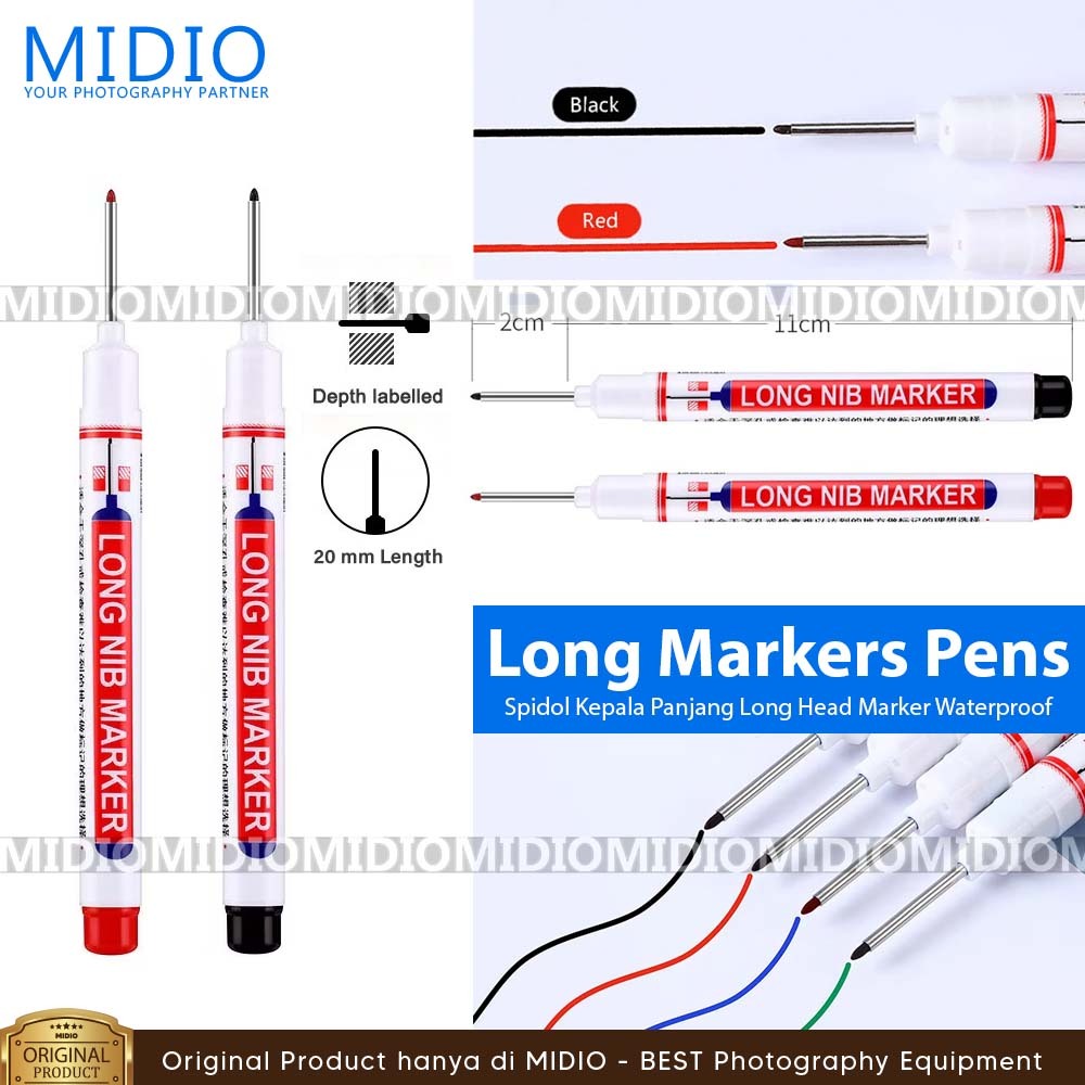 

Spidol Kepala Panjang Long Nib Head Marker Waterproof