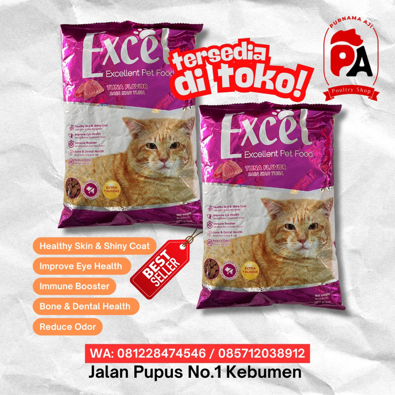 Pakan Kucing Excel Tuna | Pakan Kucing Kebumen
