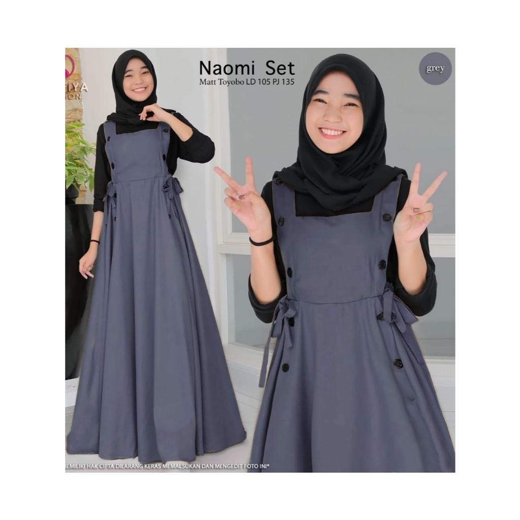 NAOMI SET DRESS - Baju Muslim Remaja - Material Matt Toyobo