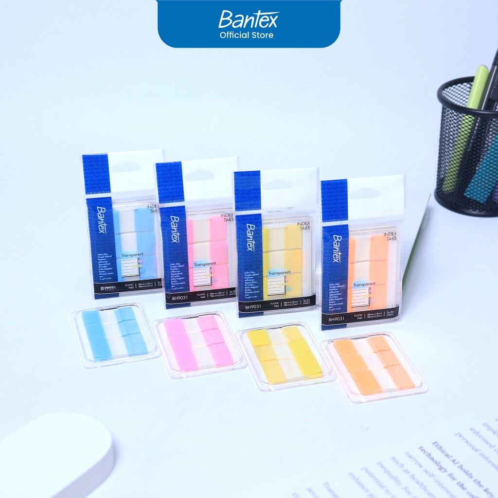 

Bantex Penanda Halaman / Index Tab Plastik Multi Color 38x18 mm BH9031