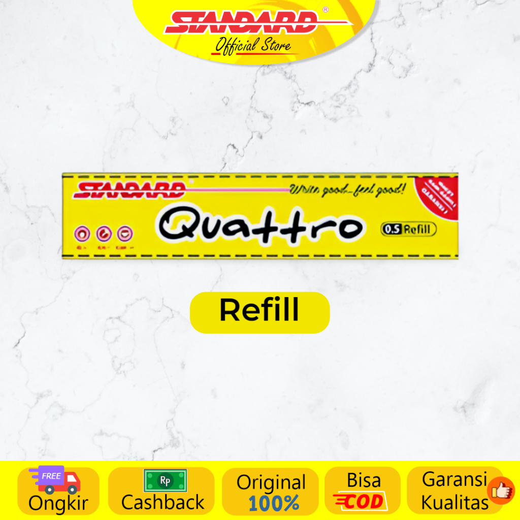 

Standard - Pen Refill Pulpen Quattro 0.5 ( 2 pcs ) / Isi Pulpen, Pena, Ballpoint