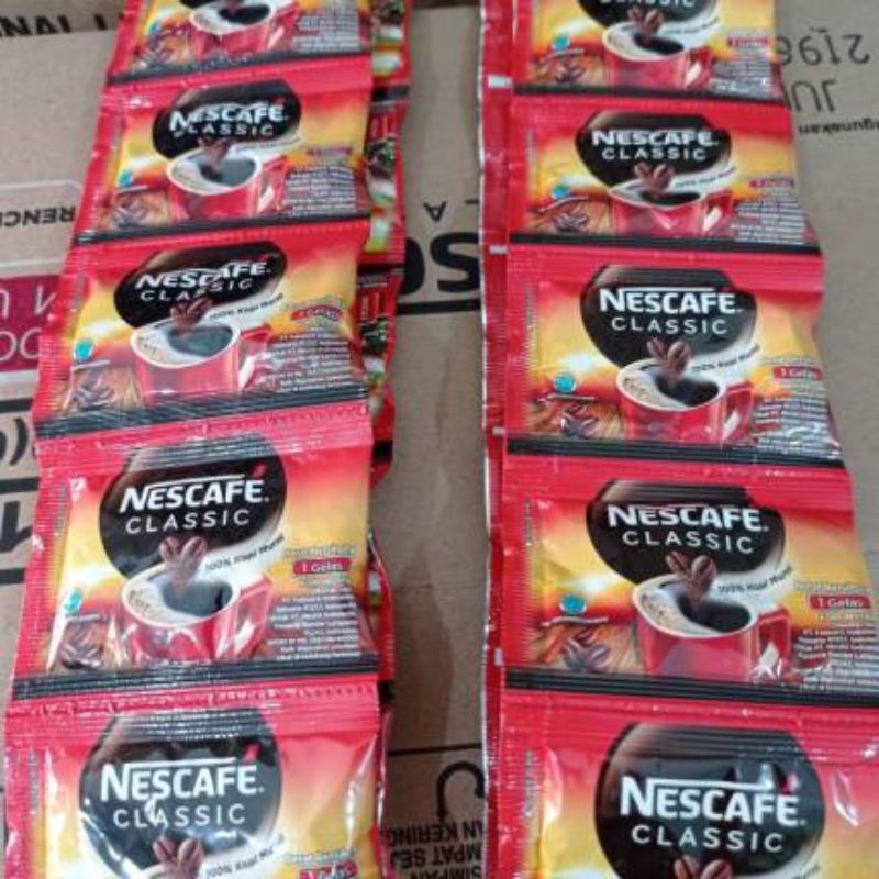 

[harga grosir] kopi nescafe classic kopi murni 6 gr isi 10 bungkus