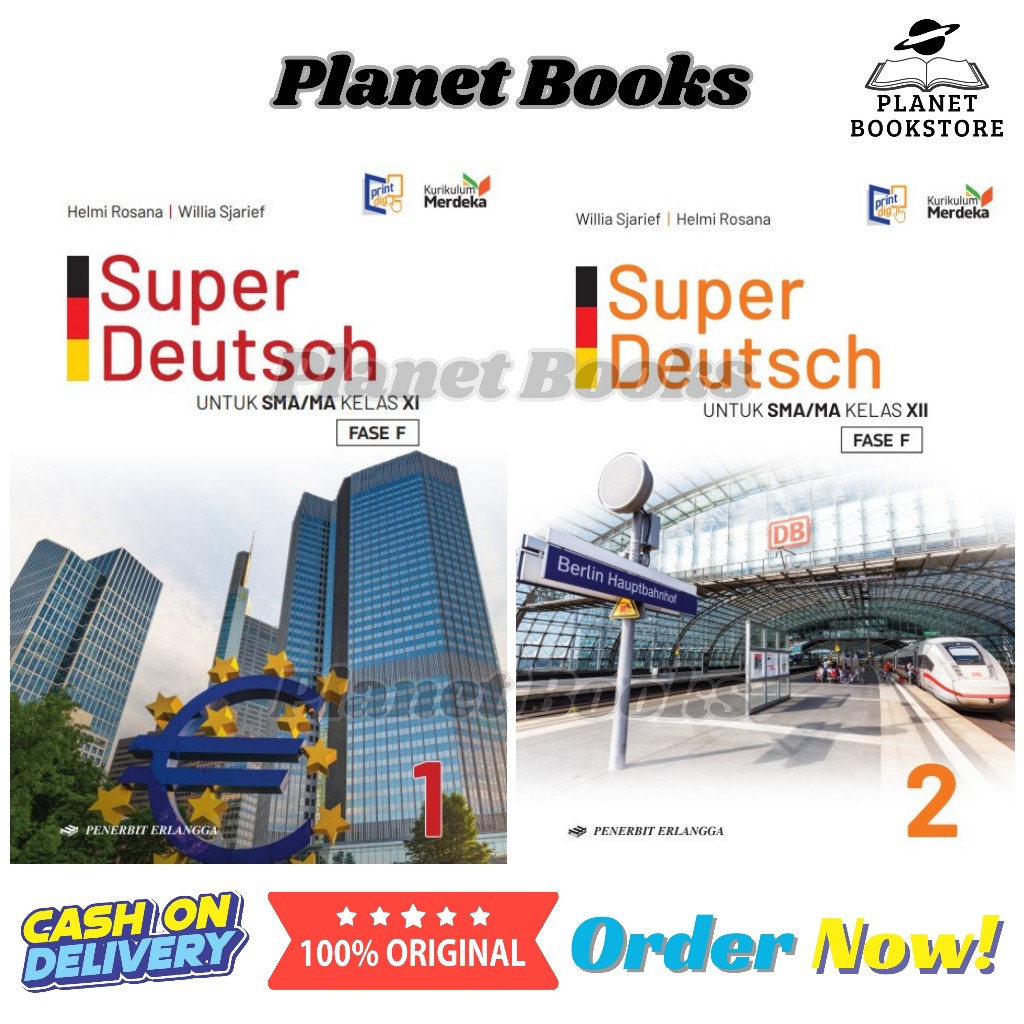 BUKU SUPER DEUTSCH (BAHASA JERMAN) KELAS 2,3 11,12 SMA/MA PENERBIT ERLANGGA KURIKULUM MERDEKA