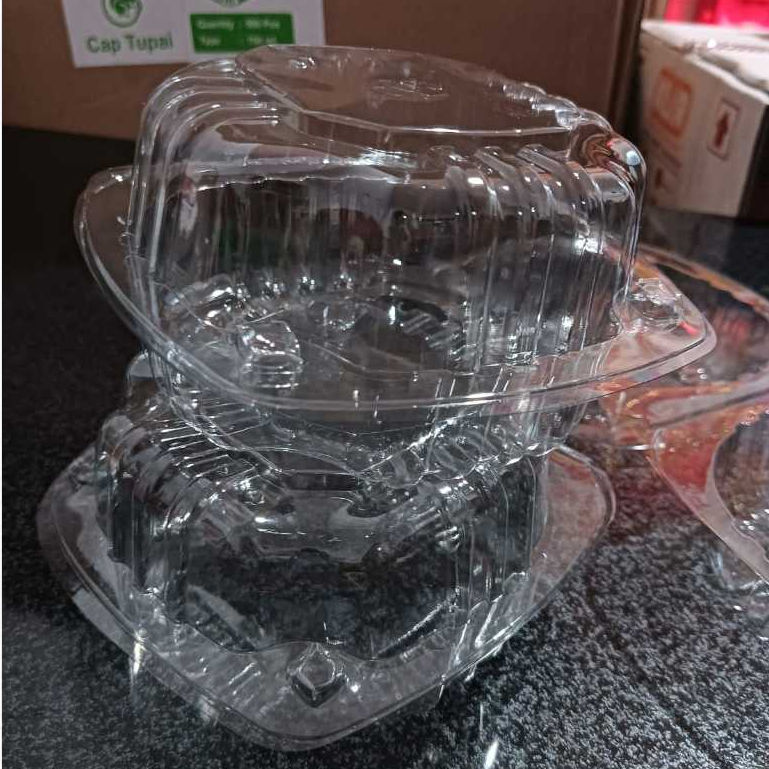 Mika Burger Bening isi 50 pcs / Tempat Burger / Mika Roti Burger Hamburger / Mika Plastik Hamberger