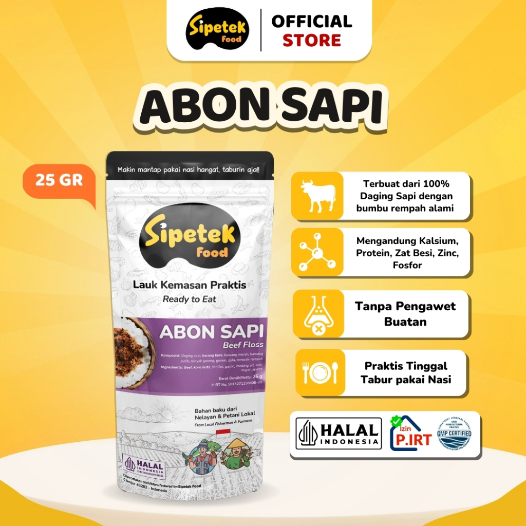 

Sipetek - [Spesial] Abon Daging Sapi Asli 25gr Pouch