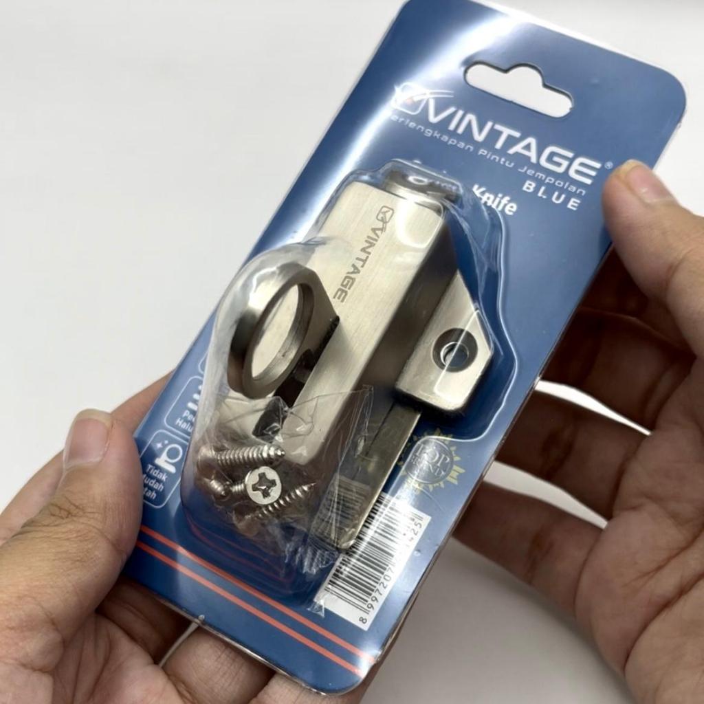 VINTAGE Spring knive / spring knife / spring knip kunci jendela kayu slot kunci jendela grendel jend