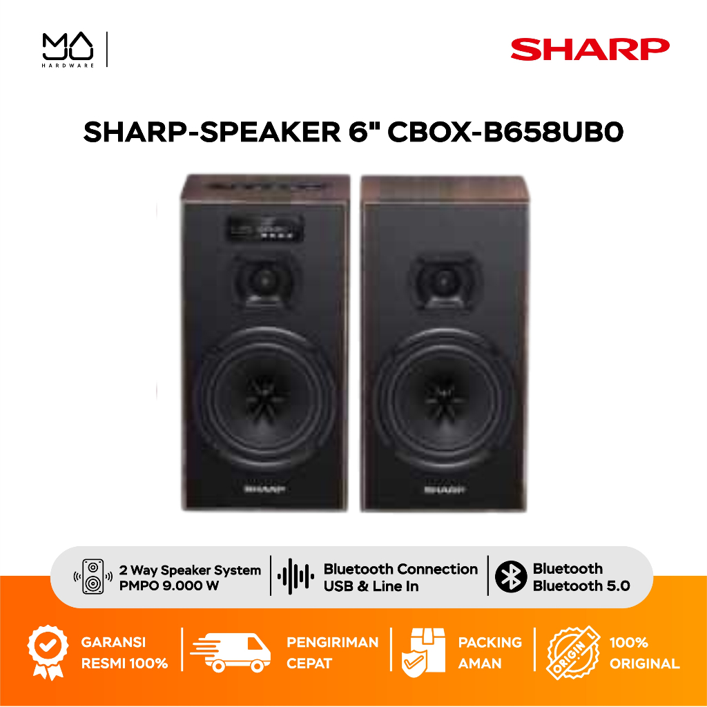 SHARP Speaker Aktif CBOX-B658UBO / CBOX-658UBO / CBOX-B655UBO / CBOX-655UBO - Garansi Resmi