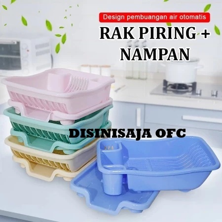 Rak Pengering Piring Serbaguna / Rak Piring Dapur Baskom / Rak Piring Plastik / Rak Pengering Piring
