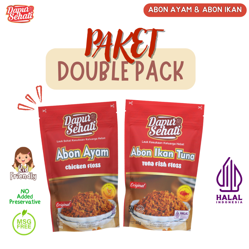 

Double Pack - Abon Ikan Abon Ayam / Abon Ikan Tuna Cakalang Lele