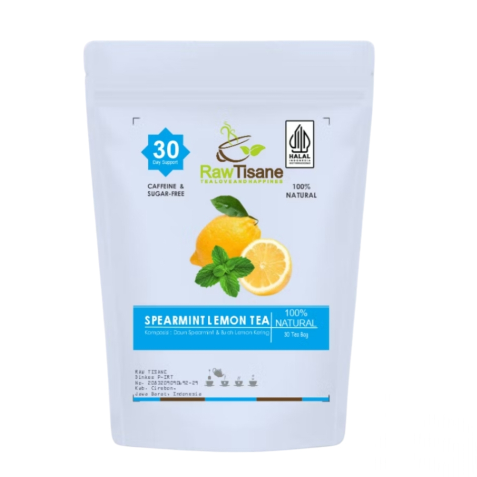 

SPEARMINT LEMON TEA Isi 30 Teh Celup Herbal Daun Spearmint dan Lemon