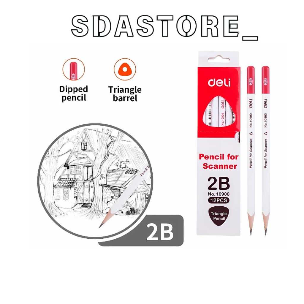 

PENSIL 2B SEGITIGA PUTIH DELI