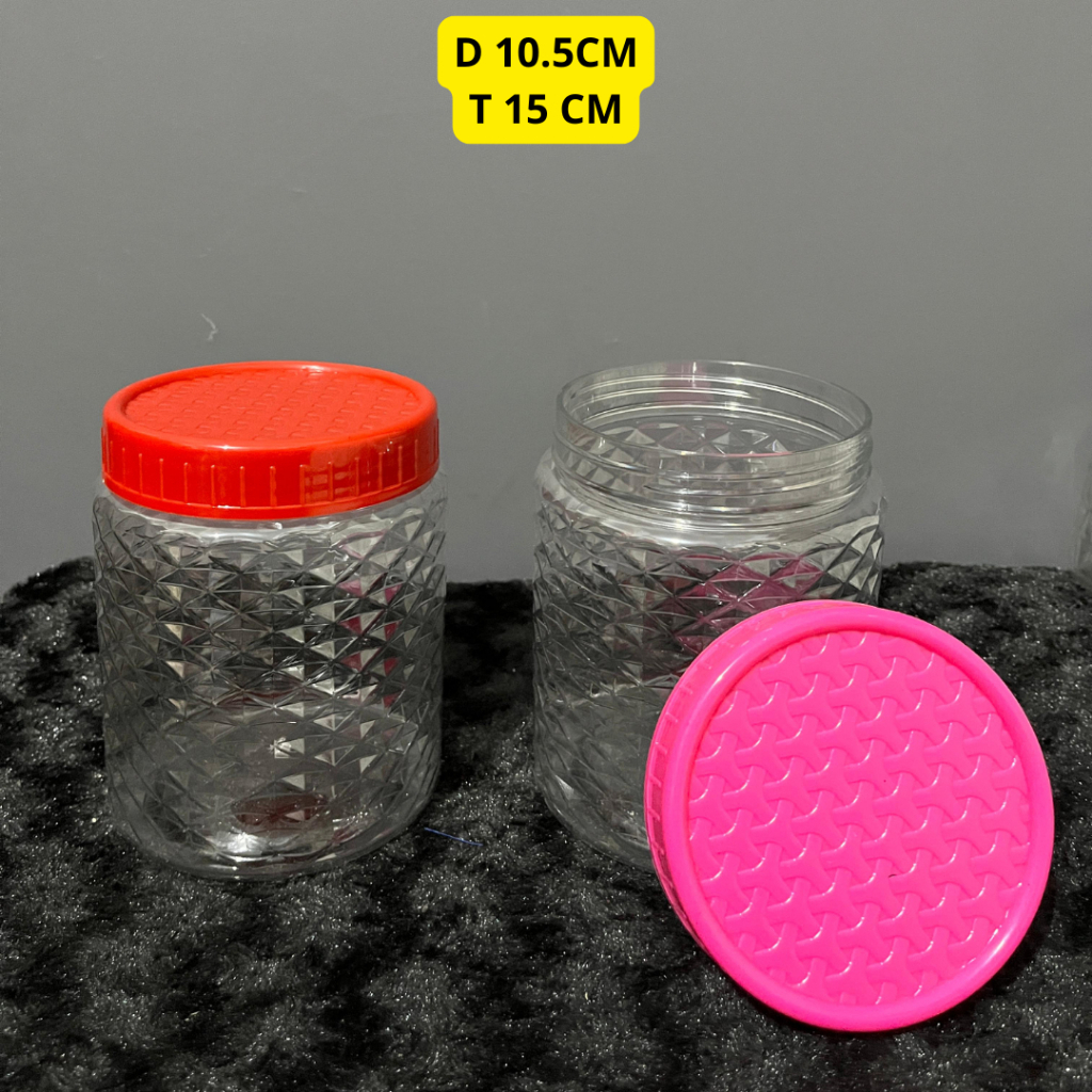 TOPLES BENING PET Berlian Toples Kue Plastik  / Toples Kue Lebaran Serbaguna