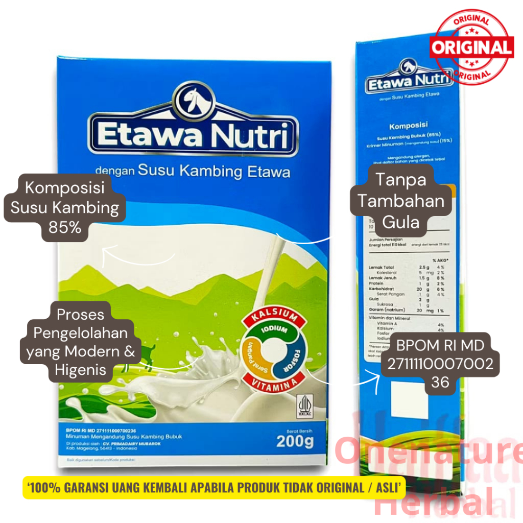 

ETAWA NUTRI | Etawa Nutri Susu Kambing Etawa Original Bubuk