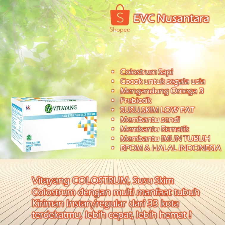

Vitayang Susu Skim Bubuk (Colostrum) 1 box isi 15 sachet