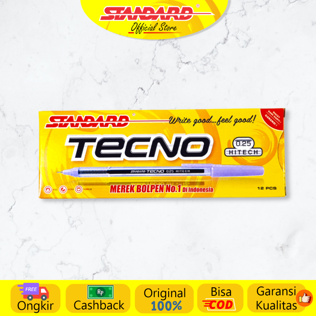 

Standard Pen - Tecno Hitech 0.25 (Pulpen, Ballpoint, Alat Tulis)