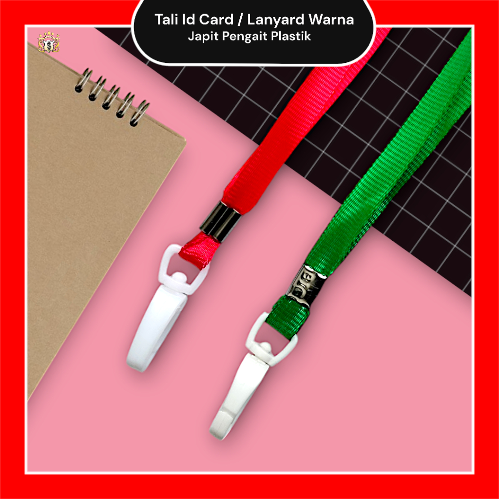 

Tali Lanyard / ID Card Tipis Warna Polos Pengait Plastik Untuk Ujian / Panitia / Sekolah Serbaguna