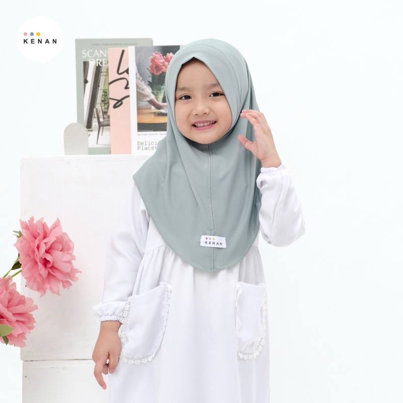 KENAN - Marsha Instan Hijab Bergo Nonpad Daily Anak