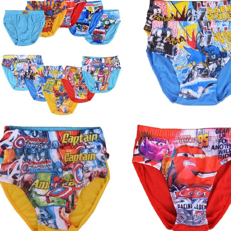 Celana Dalam Anak Laki Laki CD Bayi Cowok Motif Sempak Karakter Superhero Kartun