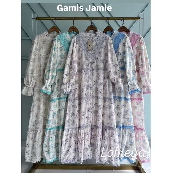gamis Jamie, gamis lfy, lafreya dress, gamis goldy, Dress Maxi, gamis bangkok, gamis putih, white ma
