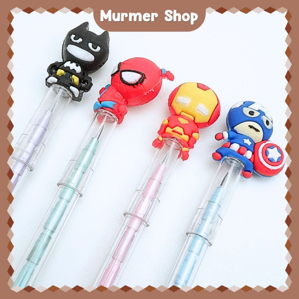 

Pensil Susun / Peluru Avengers Pencil Tumpuk Bensial Fancy Isi Ulang Marvel Super Hero
