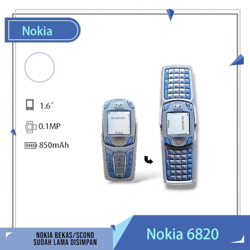 NOKIA 6820a Second jadul disimpan sudah lama