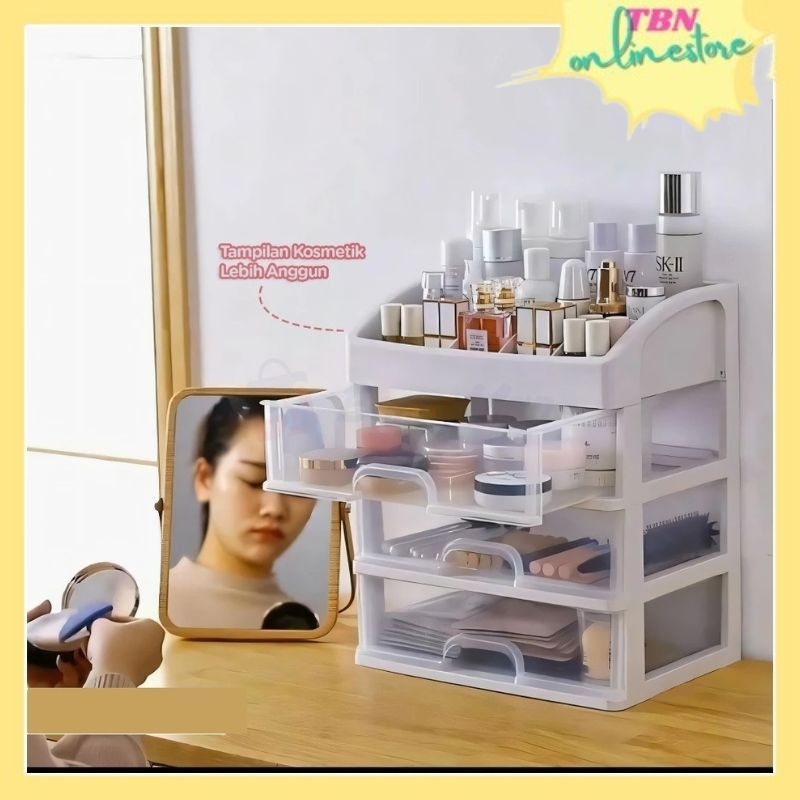 Rak kosmetik Laci 3 Sususn Plastik - Tempat Makeup Organizer