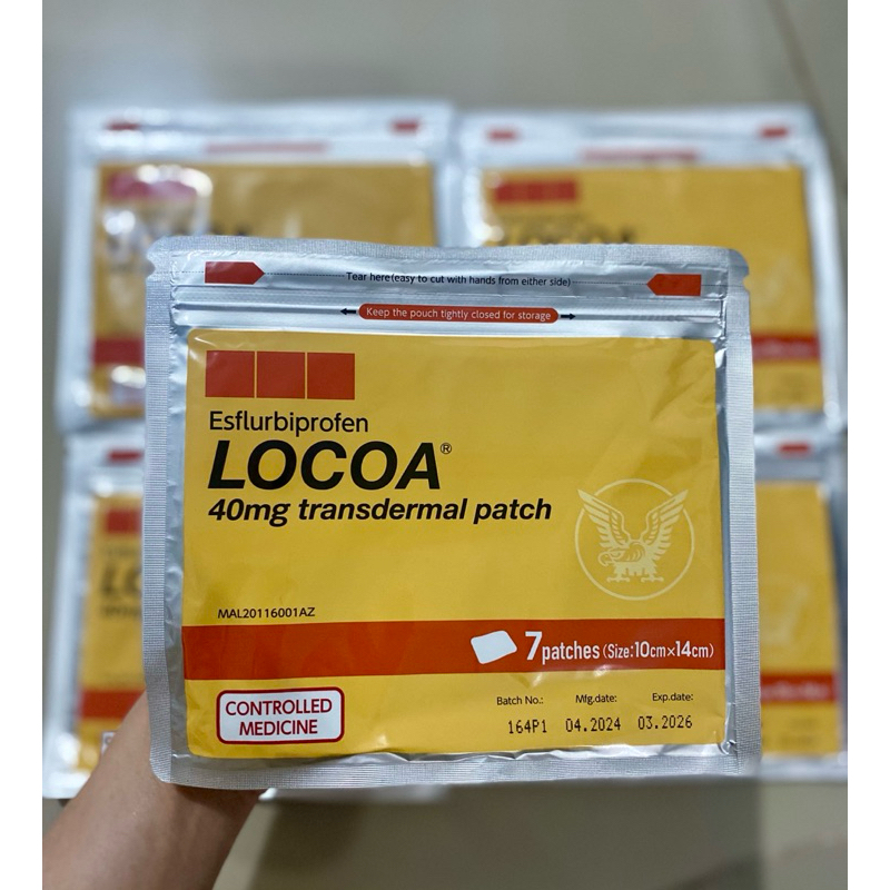 KOYO LOCOA JEPANG ESFLURBIPROFEN LOCOA 40MG TRANSDERMAL PATCH MADE IN JAPAN ISI 7 PATCHES KOYO