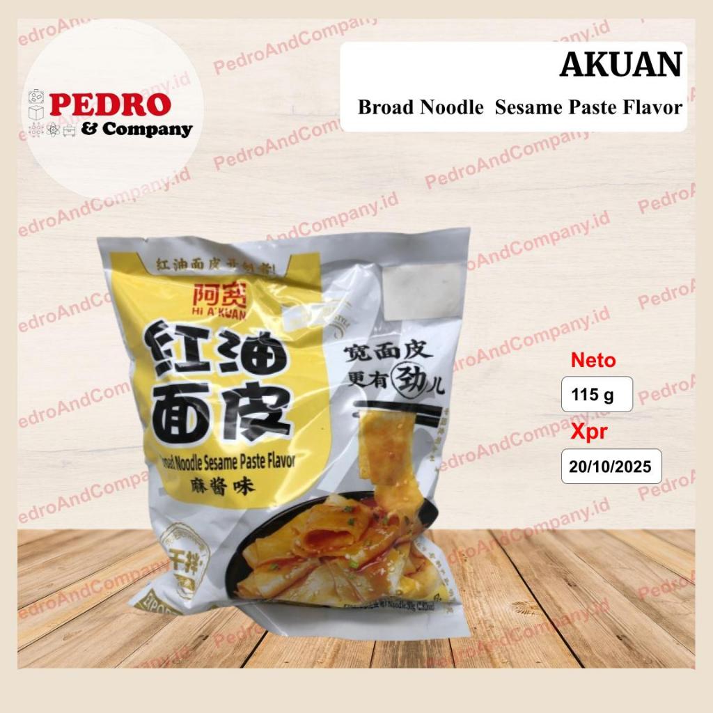 

Akuan broad noodle SESAME PASTE 115 gram - sichuan wide mie lebar