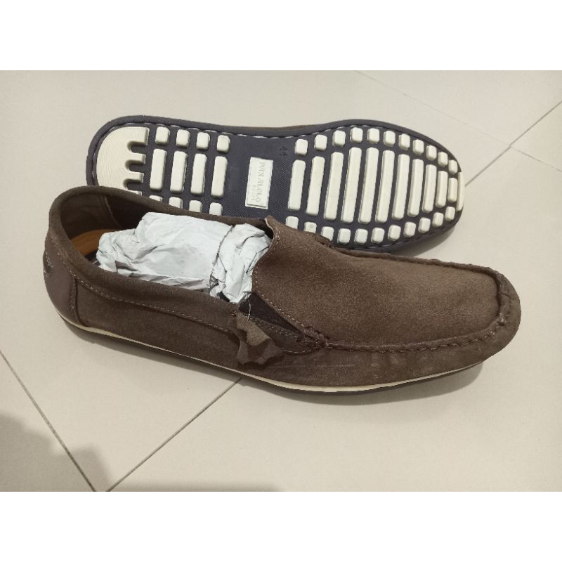 Sepatu Slip-On Kulit suede PAKALOLO original Coklat pria