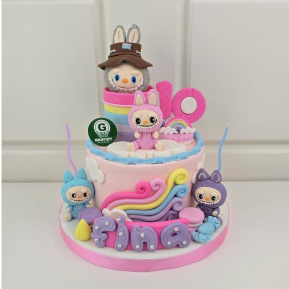 

CAKE ULANG TAHUN TEMA LABUBU CANDY UK 15CM