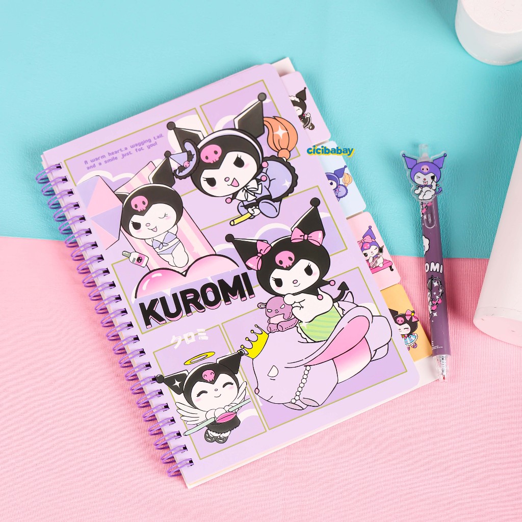 

Notebook Sanrio Pulpen Buku Binder Buku Catatan Karakter Lucu