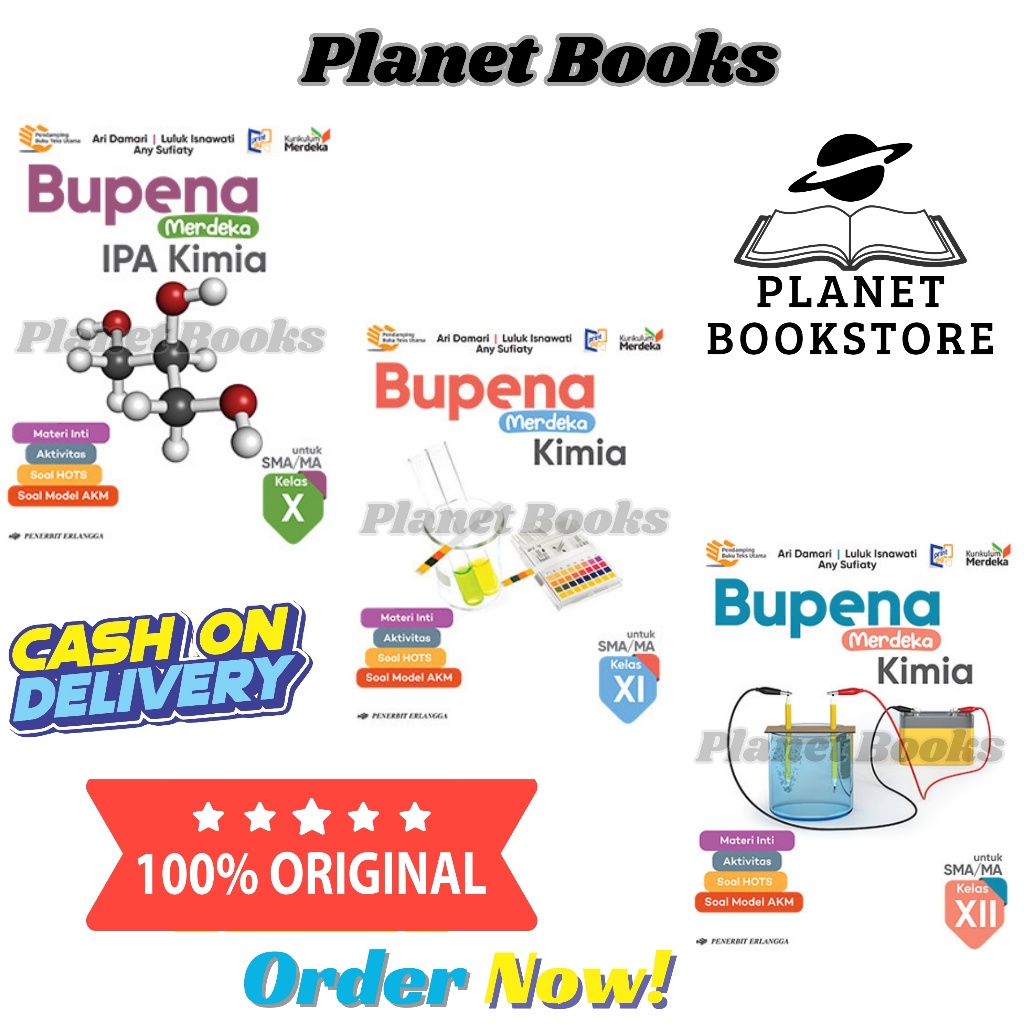 BUKU SOAL BUPENA MERDEKA IPA KIMIA DAN KIMIA KELAS 1,2,3 10,11,12 SMA/MA PENERBIT ERLANGGA KURIKULUM