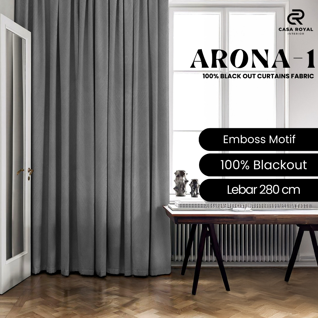 Bahan Gorden Blackout Import – Kain Meteran Polos Doff  Aesthetic Premium 280cm ( ARONA 1 )