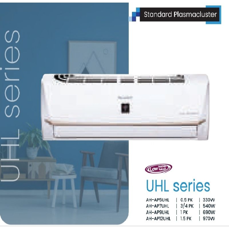 AC Sharp AH AP5UHL/AP7UHL/AP9UHL Ukuran 0.5 PK/0.75 PK/1 PK Plasmacluster Anti Kuman dan Anti Bakter