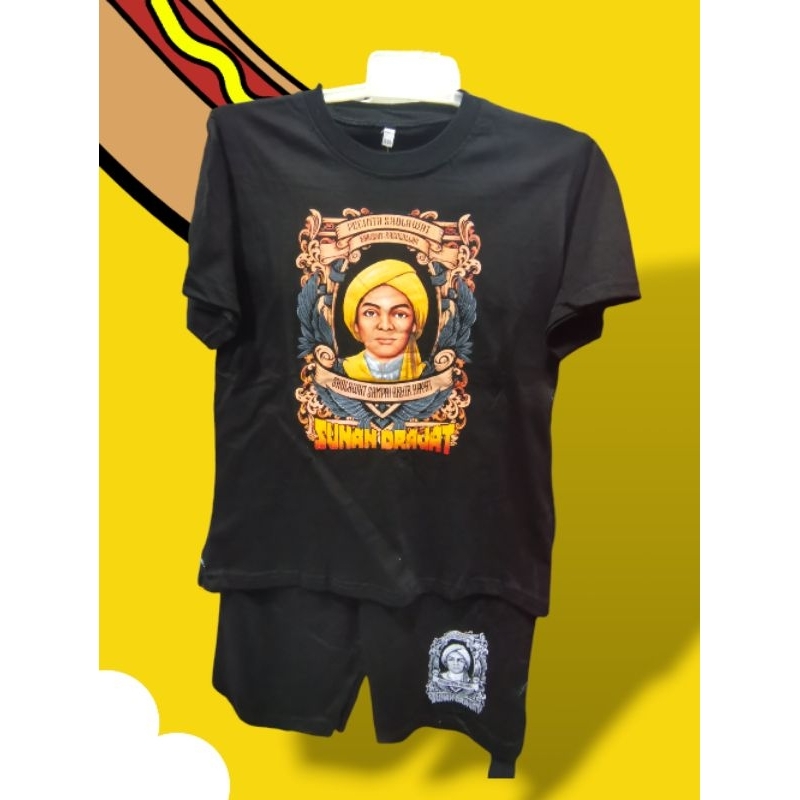 SUNAN DRAJAT Setelan Kaos Anak Laki Laki/Perempuan | Baju Setelan Anak Sunan Drajat Usia 1-10 tahun