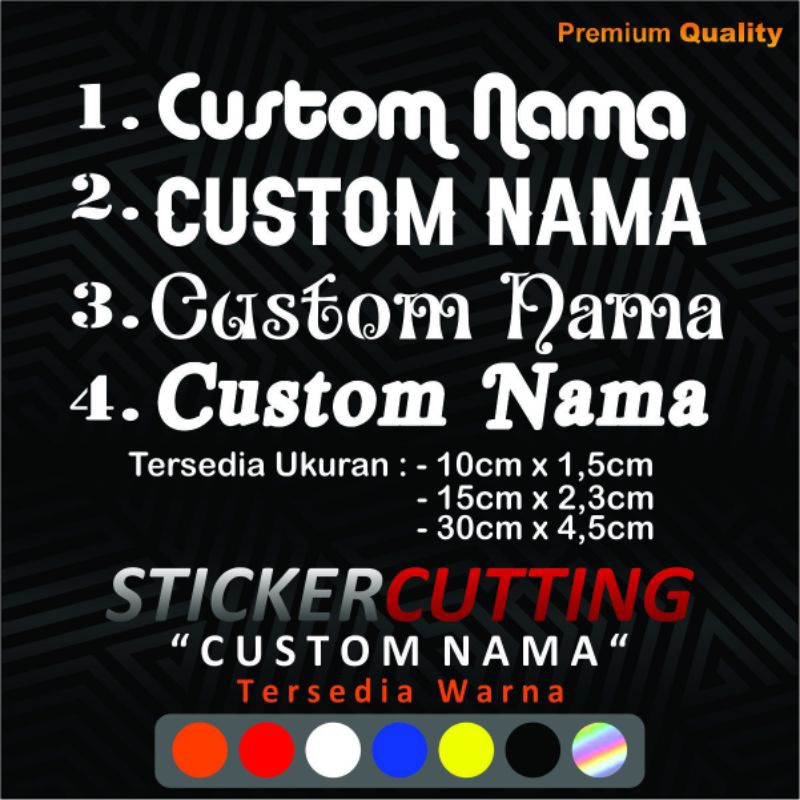 

cutting sticker nama 1